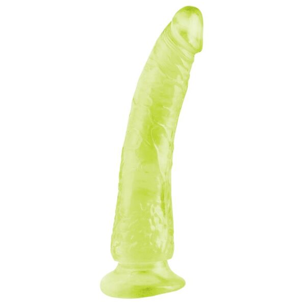 Basix Rubber Works  Slim 17,78 cm con Ventosa - Color Fosforescente