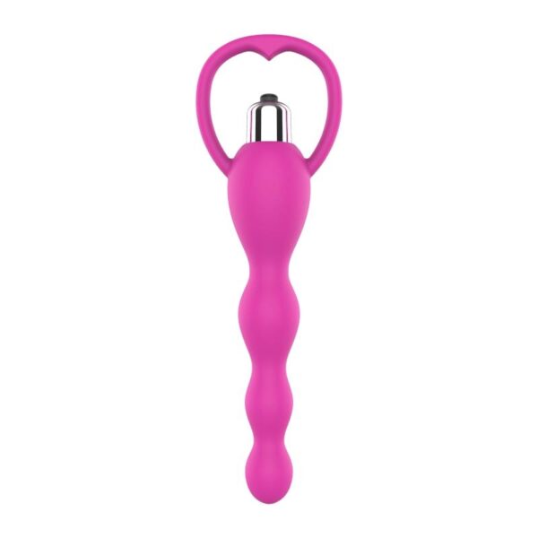 Cadena Anal con Vibración Rosa