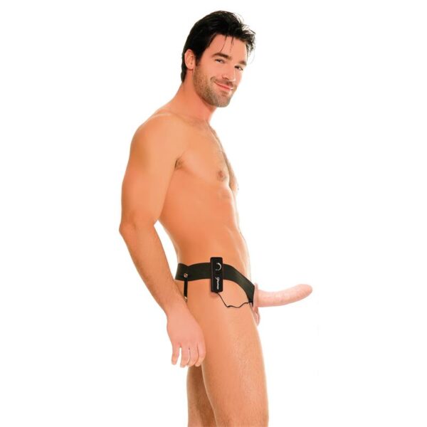 Fetish Fantasy Series Arnés para él y para ella con Dildo Hueco Vibrador Color Natural