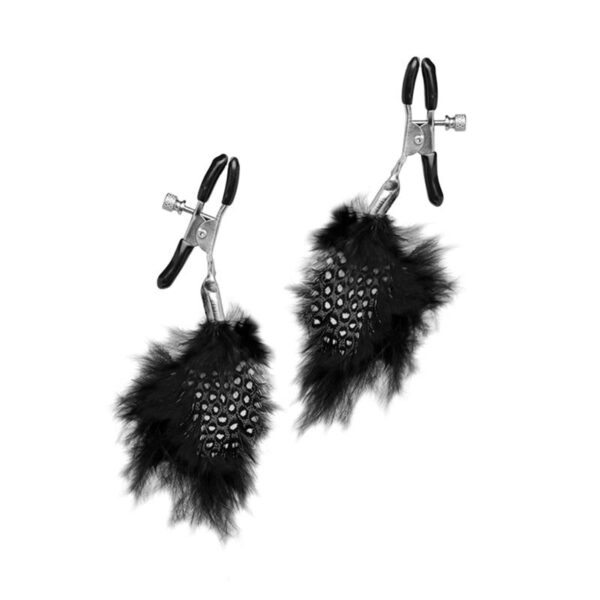 inzas para Pezones con Plumas Negro