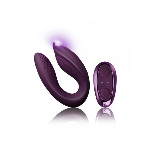 Vibrador para Parejas Rock-Chick Diva Púrpura