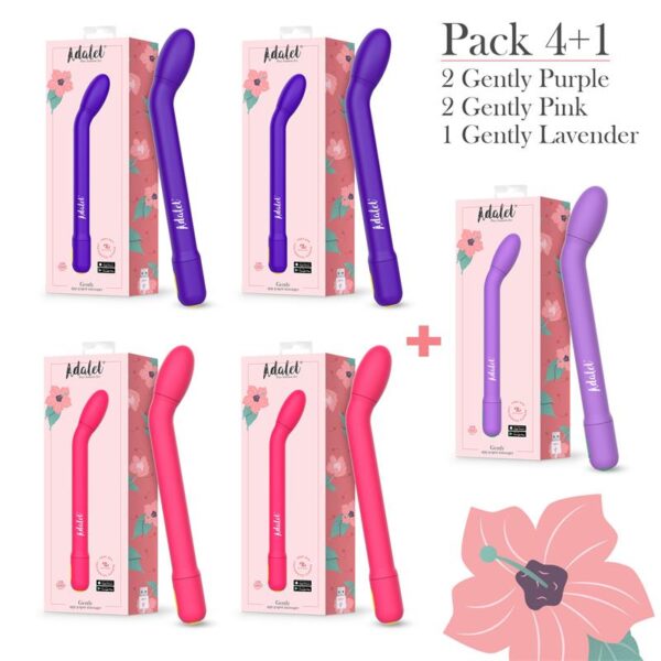 Pack 4 + 1 Gently Estimulador Punto G con APP